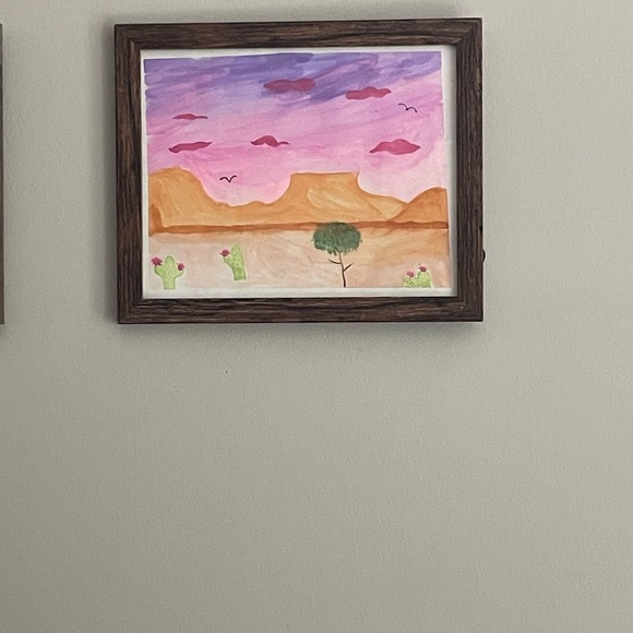 Vibrant Desert Pastel Sunset Scene Art - Picture 1 of 3